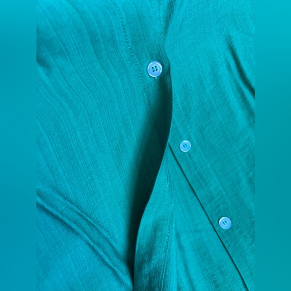 Casual 2 Piece Outfits Short Sleeve Button Down Blouse and Short Set in Green - Picture 15 of 16